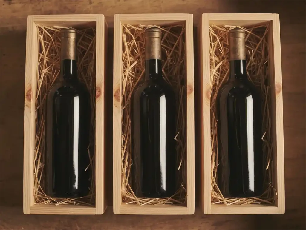 Caja de botellas de vino